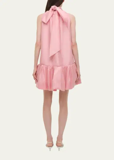SIMKHAI Hope Taffeta Bow Tie Mini Dress | Thumbnail 7 SIMKHAI Hope Taffeta Bow Tie Mini Dress | Thumbnail 7