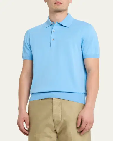Tom Ford Men's Classic-Fit Cotton Knit Polo Shirt | Thumbnail 8 Tom Ford Men's Classic-Fit Cotton Knit Polo Shirt | Thumbnail 8