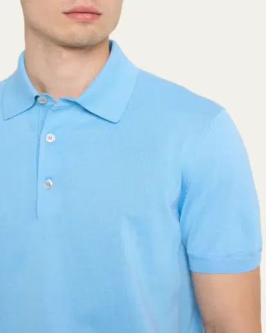 Tom Ford Men's Classic-Fit Cotton Knit Polo Shirt | Thumbnail 9 Tom Ford Men's Classic-Fit Cotton Knit Polo Shirt | Thumbnail 9