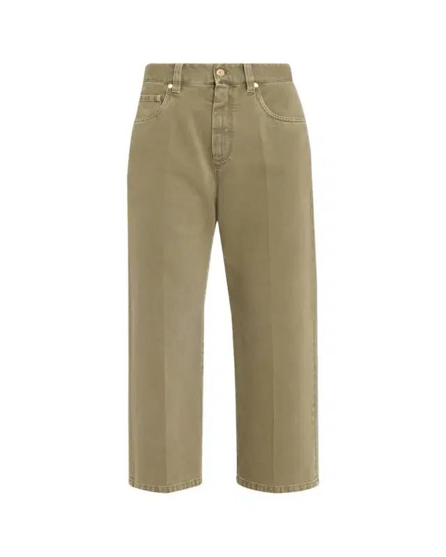 Brunello Cucinelli Cotton Bull Straight-Leg Ankle Jeans