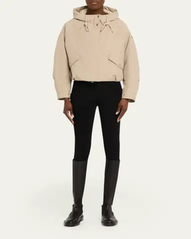 Moncler Eucalyptus Hooded Short Down Jacket | Thumbnail 2 Moncler Eucalyptus Hooded Short Down Jacket | Thumbnail 2