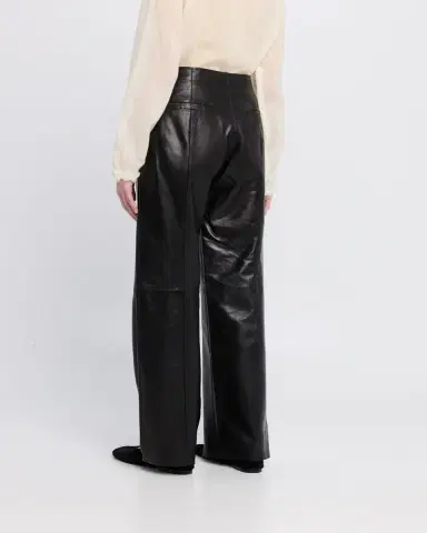 Ulla Johnson Tullia Leather Straight-Leg Trousers | Thumbnail 2