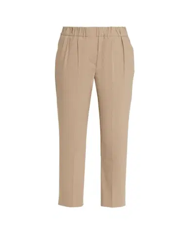 Brunello Cucinelli Cotton Twill Slim-Leg Ankle Pull-On Pants | Thumbnail 1