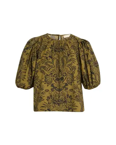 Ulla Johnson Frantiska Floral Poplin Puff-Sleeve Blouse | Thumbnail 1 Ulla Johnson Frantiska Floral Poplin Puff-Sleeve Blouse | Thumbnail 1