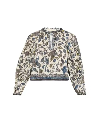 Ulla Johnson Azrou Floral Long-Sleeve Ruffle Blouse | Thumbnail 1