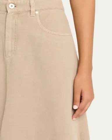 Brunello Cucinelli Denim Fit-&-Flare Midi Skirt | Thumbnail 5 Brunello Cucinelli Denim Fit-&-Flare Midi Skirt | Thumbnail 5