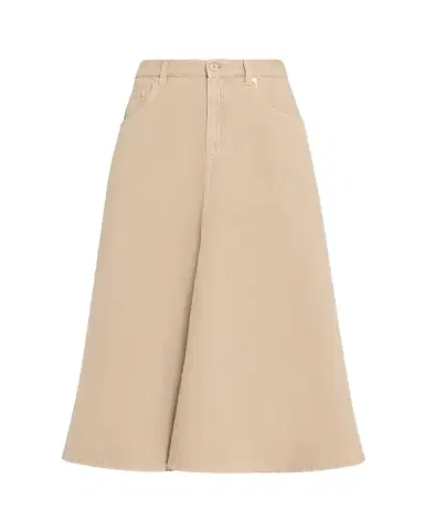 Brunello Cucinelli Denim Fit-&-Flare Midi Skirt | Thumbnail 1 Brunello Cucinelli Denim Fit-&-Flare Midi Skirt | Thumbnail 1