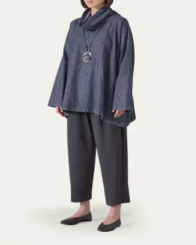 Eskandar Wide A-Line Monks Top (Long Length) | Thumbnail 2