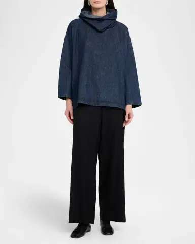 Eskandar Wide A-Line Monks Top (Long Length) | Thumbnail 6