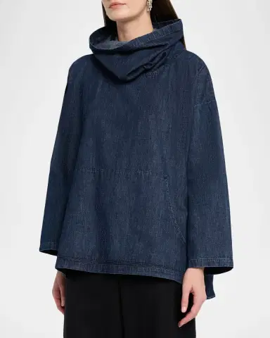 Eskandar Wide A-Line Monks Top (Long Length) | Thumbnail 8