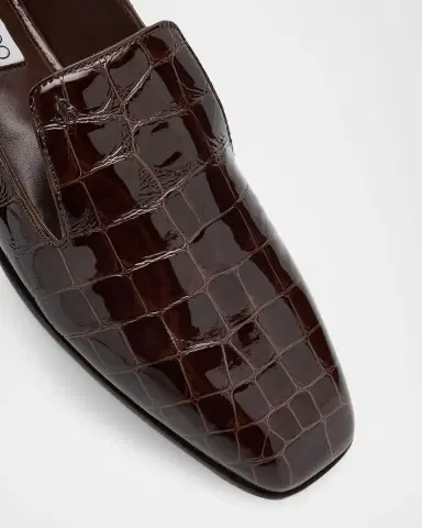 Jimmy Choo Elliot Croc-Embossed Leather Slippers | Thumbnail 6 Jimmy Choo Elliot Croc-Embossed Leather Slippers | Thumbnail 6