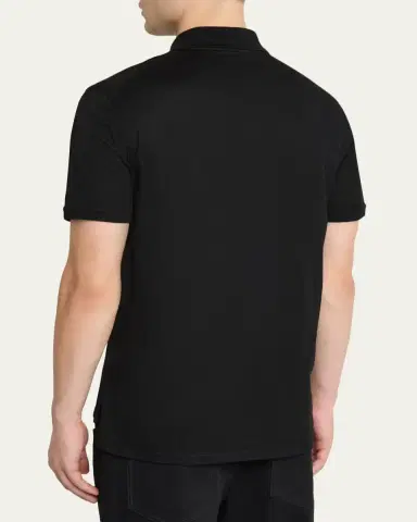Givenchy Men's Grosgrain Label Pique Polo Shirt | Thumbnail 3 Givenchy Men's Grosgrain Label Pique Polo Shirt | Thumbnail 3