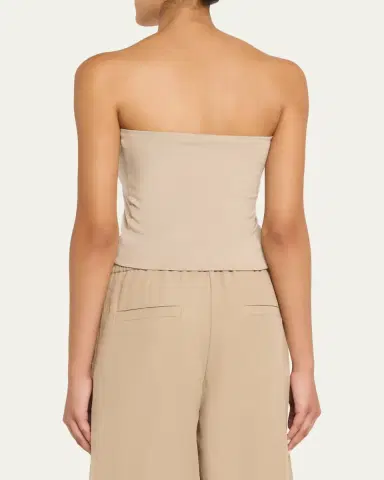 Brunello Cucinelli Strapless Jersey Crop Tube Top | Thumbnail 3 Brunello Cucinelli Strapless Jersey Crop Tube Top | Thumbnail 3
