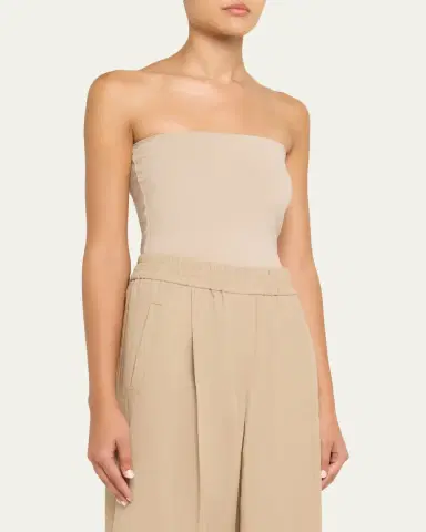 Brunello Cucinelli Strapless Jersey Crop Tube Top | Thumbnail 4 Brunello Cucinelli Strapless Jersey Crop Tube Top | Thumbnail 4