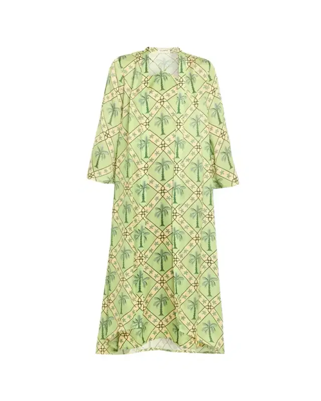 Palm Resort Maxi Dress & Duster Set