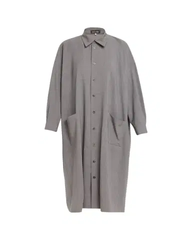 Eskandar Angle To Front Side Seam Shirtdress With Collar | Thumbnail 1