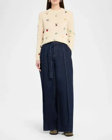LOEWE D-Ring Belted Wide-Leg Jeans | Thumbnail 6 LOEWE D-Ring Belted Wide-Leg Jeans | Thumbnail 6