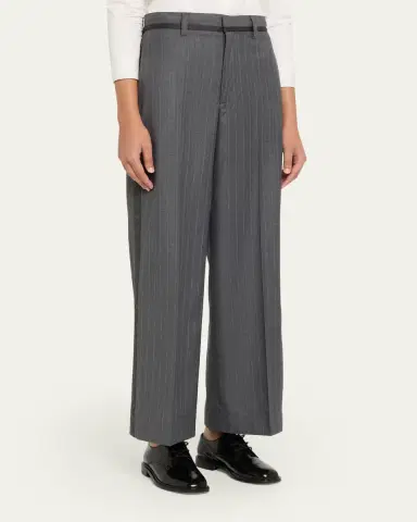 WE-AR4 Tuxedo Pinstripe Straight-Leg Trousers | Thumbnail 4 WE-AR4 Tuxedo Pinstripe Straight-Leg Trousers | Thumbnail 4