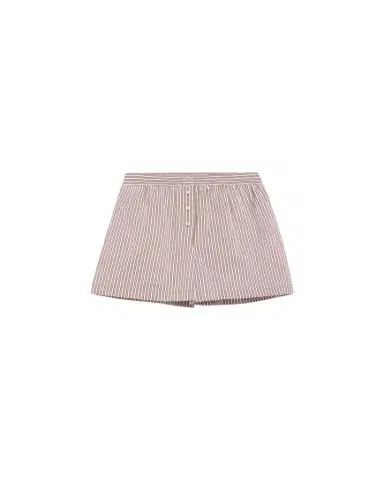 Brunello Cucinelli Striped Crispy Cotton-Silk Pajama Shorts | Thumbnail 1 Brunello Cucinelli Striped Crispy Cotton-Silk Pajama Shorts | Thumbnail 1