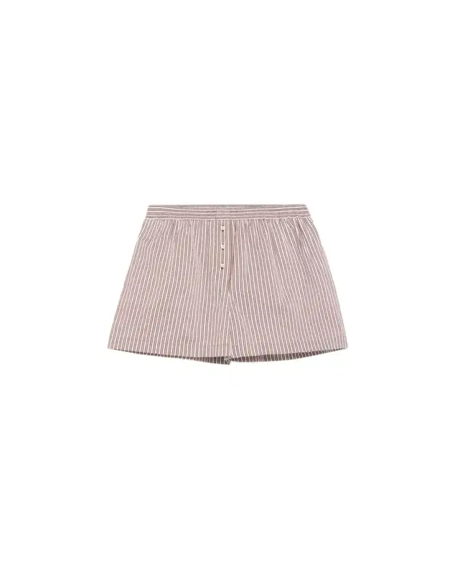 Brunello Cucinelli Striped Crispy Cotton-Silk Pajama Shorts