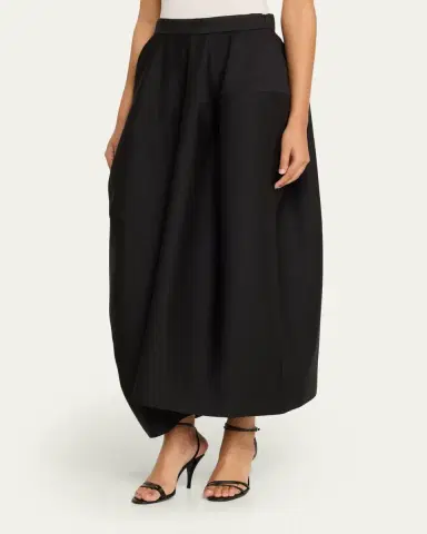 Heirlome Karla Asymmetric Silk-Wool Faille Ankle Skirt | Thumbnail 4 Heirlome Karla Asymmetric Silk-Wool Faille Ankle Skirt | Thumbnail 4