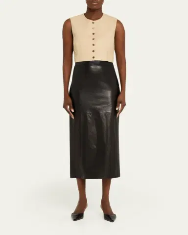 Heirlome Lexi Leather Pencil Midi Skirt | Thumbnail 2 Heirlome Lexi Leather Pencil Midi Skirt | Thumbnail 2