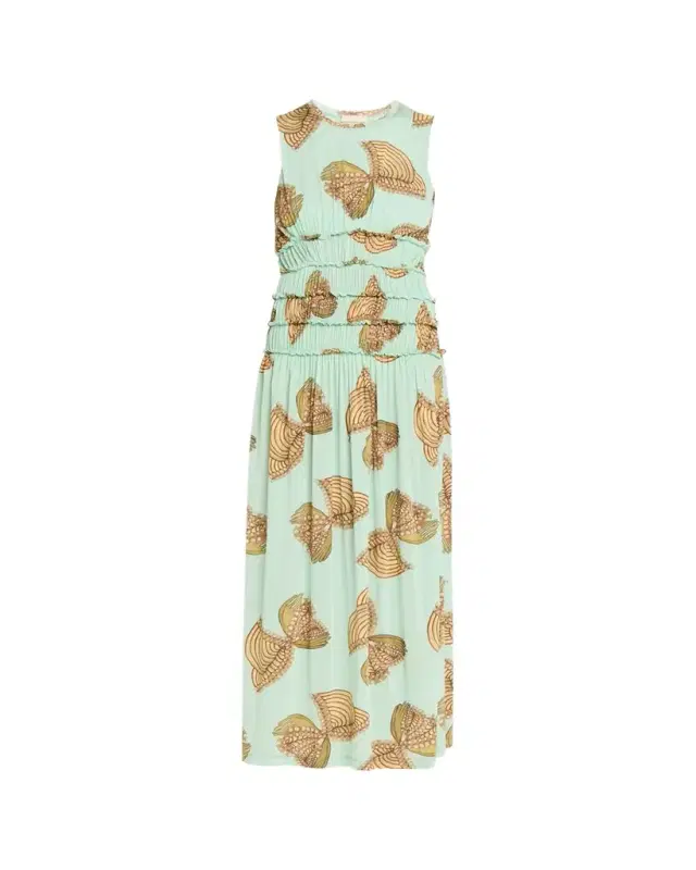Ulla Johnson Kamaria Sleeveless Gathered Midi Dress