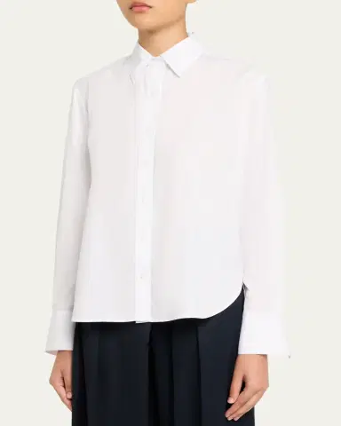 TWP Possetti Superfine Cotton Button-Front Shirt | Thumbnail 4 TWP Possetti Superfine Cotton Button-Front Shirt | Thumbnail 4