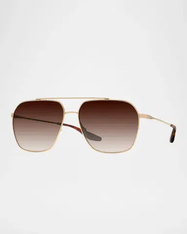 BARTON PERREIRA Rizzo 60mm Aviator Titanium Sunglasses | Thumbnail 2