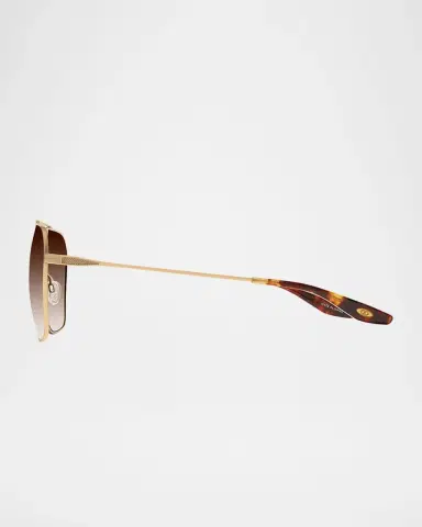 BARTON PERREIRA Rizzo 60mm Aviator Titanium Sunglasses | Thumbnail 3