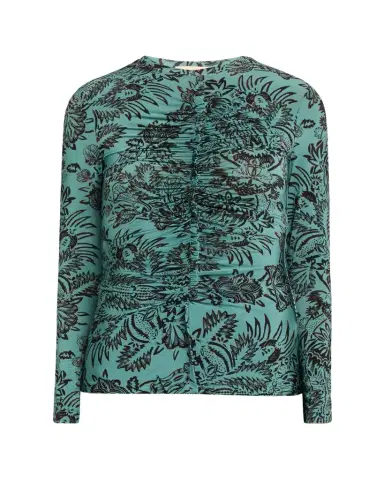 Ulla Johnson Asha Floral-Print Ruched Long-Sleeve T-Shirt | Thumbnail 1