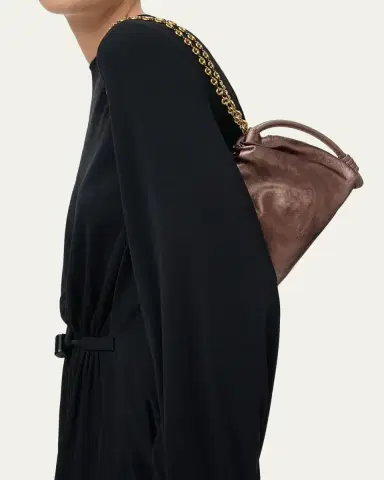 Loewe Flamenco Clutch Bag in Moire-Print Leather | Thumbnail 2