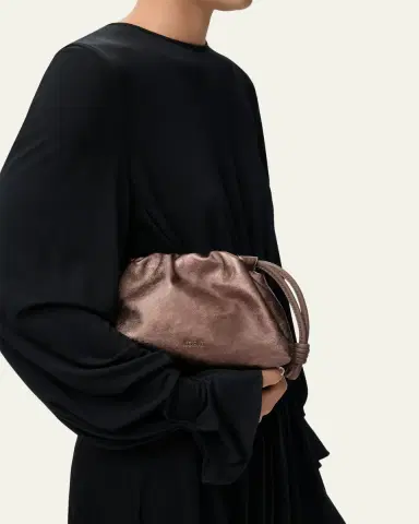 Loewe Flamenco Clutch Bag in Moire-Print Leather | Thumbnail 4