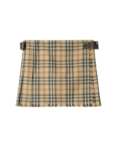 Burberry Skye Check Buckled Mini Wrap Skirt | Thumbnail 1 Burberry Skye Check Buckled Mini Wrap Skirt | Thumbnail 1