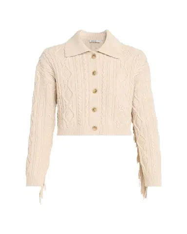 Simkhai Virginia Cable-Knit Fringe Cropped Cardigan | Thumbnail 1