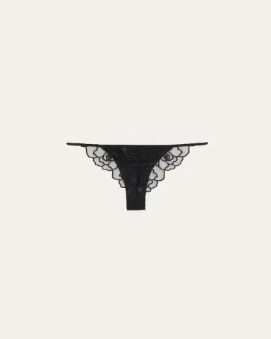 Kiki de Montparnasse Petite Chou Charmeuse & Embroidered Tulle Panties | Thumbnail 2 Kiki de Montparnasse Petite Chou Charmeuse & Embroidered Tulle Panties | Thumbnail 2