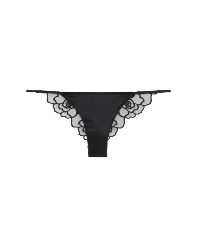 Petite Chou Charmeuse & Embroidered Tulle Panties