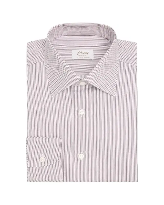 Men's Ventiquattro Cotton Multi-Stripe Dress Shirt