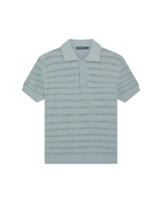 Men's Vidal Cotton Knit Jacquard Stripe Polo Shirt