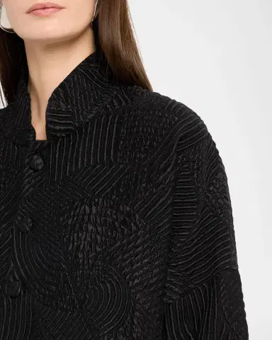 Eskandar Silk Wool Mix Chinese Imperial Jacket With Chinese Collar - Long Length | Thumbnail 9 Eskandar Silk Wool Mix Chinese Imperial Jacket With Chinese Collar - Long Length | Thumbnail 9