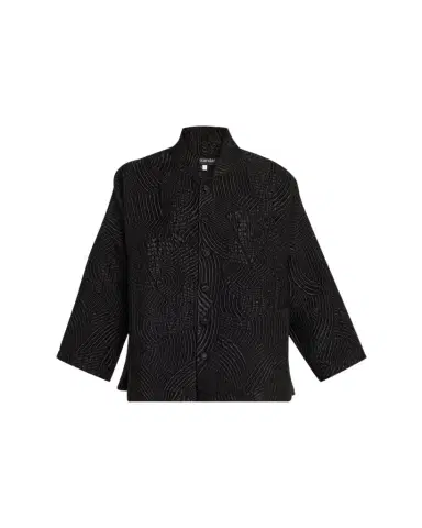 Eskandar Silk Wool Mix Chinese Imperial Jacket With Chinese Collar - Long Length | Thumbnail 1 Eskandar Silk Wool Mix Chinese Imperial Jacket With Chinese Collar - Long Length | Thumbnail 1