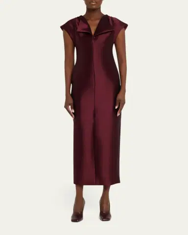 Christopher John Rogers Peel Cap-Sleeve Sheath Midi Dress | Thumbnail 2 Christopher John Rogers Peel Cap-Sleeve Sheath Midi Dress | Thumbnail 2