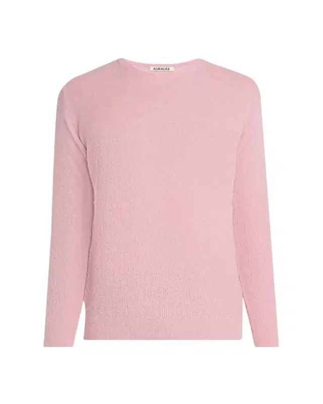 Men's Baby Suri Alpaca Sheer Knit Crewneck Sweater