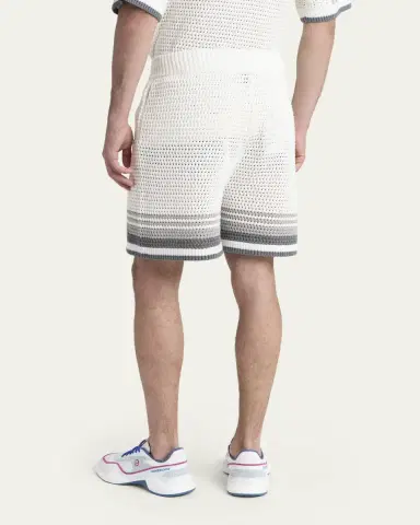CASABLANCA Men's Drawstring Crochet Shorts | Thumbnail 3 CASABLANCA Men's Drawstring Crochet Shorts | Thumbnail 3