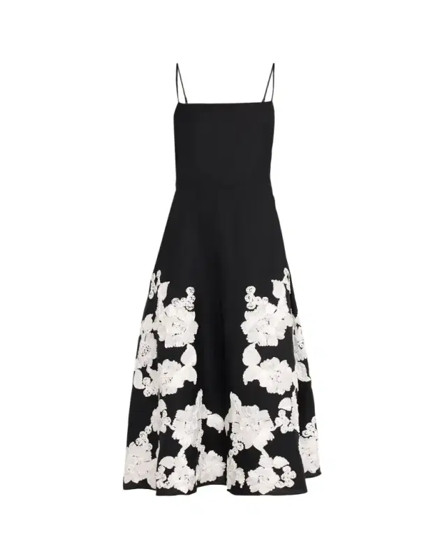 Annabella Floral Embroidered Midi Dress