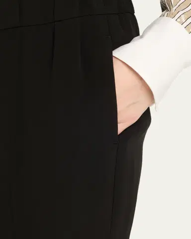 Brunello Cucinelli Crepe Cady Slim-Leg Ankle Pull-On Pants | Thumbnail 5 Brunello Cucinelli Crepe Cady Slim-Leg Ankle Pull-On Pants | Thumbnail 5
