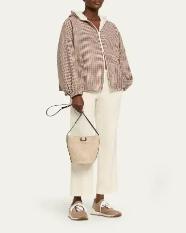 Brunello Cucinelli Stretch Cotton Gabardine Kickflare Ankle Cigarette Pants | Thumbnail 2 Brunello Cucinelli Stretch Cotton Gabardine Kickflare Ankle Cigarette Pants | Thumbnail 2