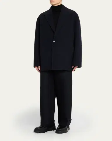 Moncler Genius x JIL SANDER Men's Wool Gabardine Tailored Pants | Thumbnail 2 Moncler Genius x JIL SANDER Men's Wool Gabardine Tailored Pants | Thumbnail 2