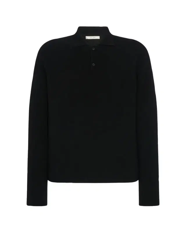 Men's Cashmere Long-Sleeve Polo Shirt