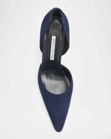Manolo Blahnik 50mm Maren Suede Pointed-Toe Pumps | Thumbnail 8 Manolo Blahnik 50mm Maren Suede Pointed-Toe Pumps | Thumbnail 8